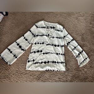 Black and white blouse